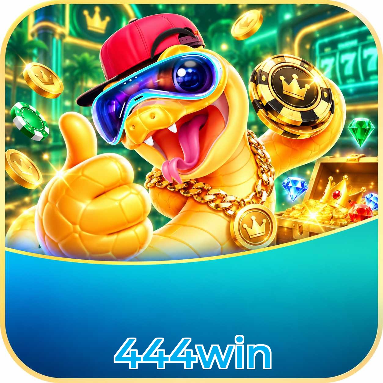 Logo 444win Telegram Canal Oficial